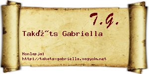 Takáts Gabriella névjegykártya
