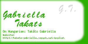 gabriella takats business card